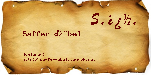 Saffer Ábel névjegykártya