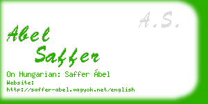 abel saffer business card