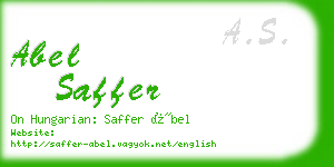 abel saffer business card